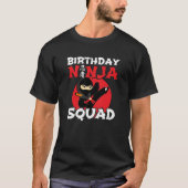 Ninja Verjaardagsfeest Thema Verjaardag Ninja Squa T-shirt (Voorkant)