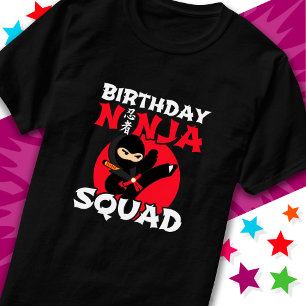 Ninja Verjaardagsfeest Thema Verjaardag Ninja Squa T-shirt
