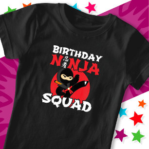 Ninja Verjaardagsfeest Thema Verjaardag Ninja Squa T-shirt