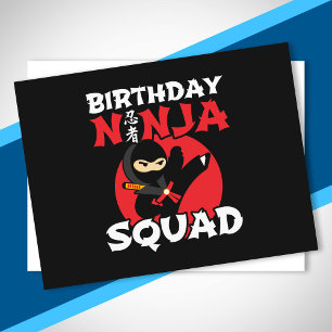 Ninja Verjaardagsfeest Thema - Verjaardag Ninja Te Briefkaart