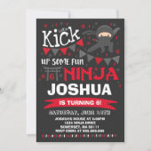 Ninja verjaardagsuitnodiging Karate verjaardagsfee Kaart (Voorkant)