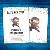 Ninja-verjaardagsuitnodiging - Ninja-feestje Kaart