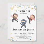 Ninja verjaardagsuitnodiging - Ninja Party Kaart (Voorkant)