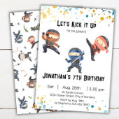 Ninja verjaardagsuitnodiging - Ninja Party Kaart