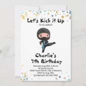 Ninja verjaardagsuitnodiging - Ninja Party Kaart (Voorkant)