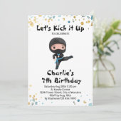 Ninja verjaardagsuitnodiging - Ninja Party Kaart (Staand voorkant)
