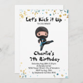 Ninja verjaardagsuitnodiging - Ninja Party Kaart (Voorkant / Achterkant)