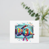 Ninja Verjaardagsviering Kaart (Staand voorkant)