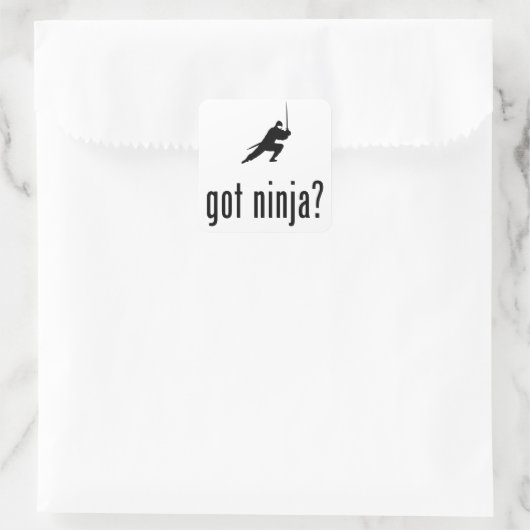 Ninja Vierkante Sticker (Tas)
