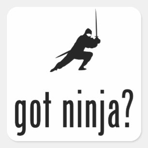 Ninja Vierkante Sticker