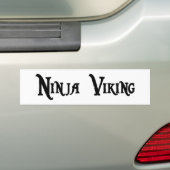 Ninja Viking Bumpersticker (Op auto)
