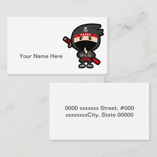  Ninja Visitekaartje (Voorkant / Achterkant)
