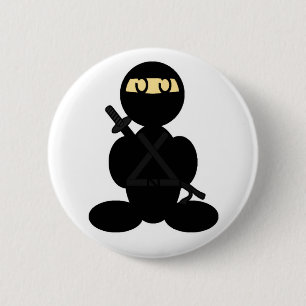 Ninja (vlakte) ronde button 5,7 cm