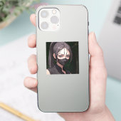 Ninja vrouw met masker sticker (Telefoon)