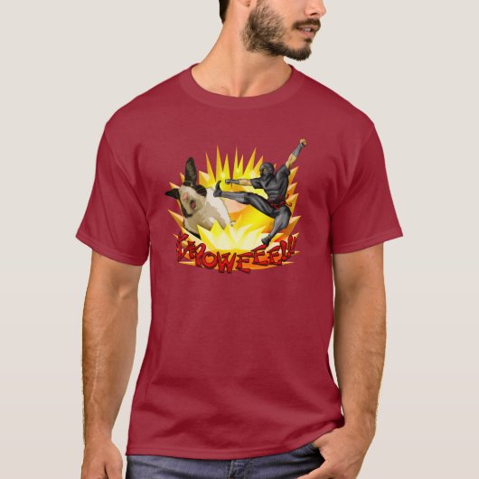 Ninja vs. Bunny Mannen Shirt (donker weefsel) (Voorkant)