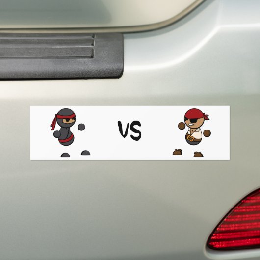 Ninja vs. Pirate Bumpersticker (Op auto)