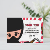 Ninja Warrior Bedankt voor je kaarten (Staand voorkant)