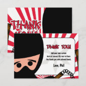 Ninja Warrior Bedankt voor je kaarten (Voorkant / Achterkant)