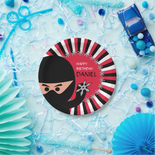 Ninja Warrior Birthday Bord 9-inch papier (Feest)