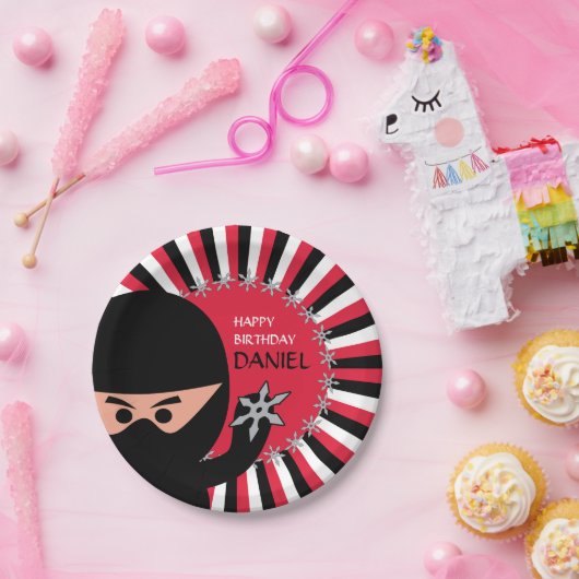 Ninja Warrior Birthday Bord 9-inch papier (Feest)