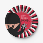 Ninja Warrior Birthday Bord 9-inch papier (Voorkant)