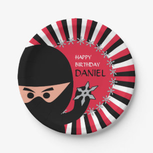 Ninja Warrior Birthday Bord 9-inch papier