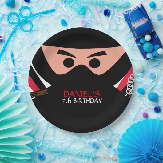 Ninja Warrior Birthday Bord 9-inch papier (Feest)