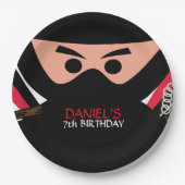 Ninja Warrior Birthday Bord 9-inch papier (Voorkant)