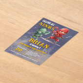 Ninja Warrior Birthday Party Acryl Uitnodigingen (Laagn)