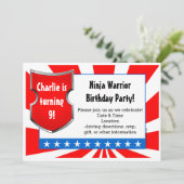 Ninja Warrior Birthday Party Kinder Boys Patriotic Kaart (Staand voorkant)