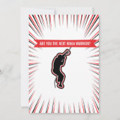 Ninja Warrior Birthday Party Obstacle Course Kaart (Achterkant)