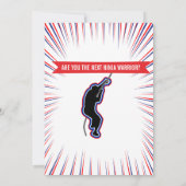 Ninja Warrior Birthday Party Obstacle Course Kaart (Achterkant)