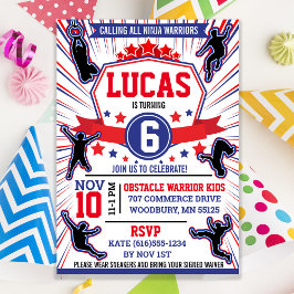 Ninja Warrior Birthday Party Obstacle Course Kaart