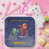 Ninja Warrior Birthday Party Papieren Bordje (Feest)