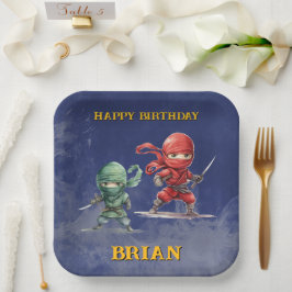 Ninja Warrior Birthday Party Papieren Bordje