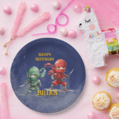 Ninja Warrior Birthday Party Papieren Bordje (Feest)