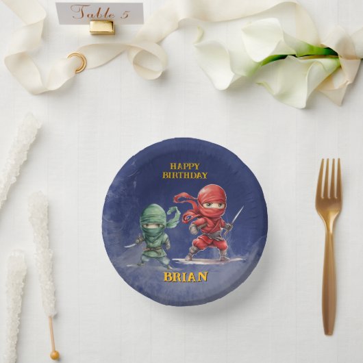 Ninja Warrior Birthday Party Papieren Kommen (Huwelijk)