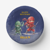 Ninja Warrior Birthday Party Papieren Kommen (Voorkant)