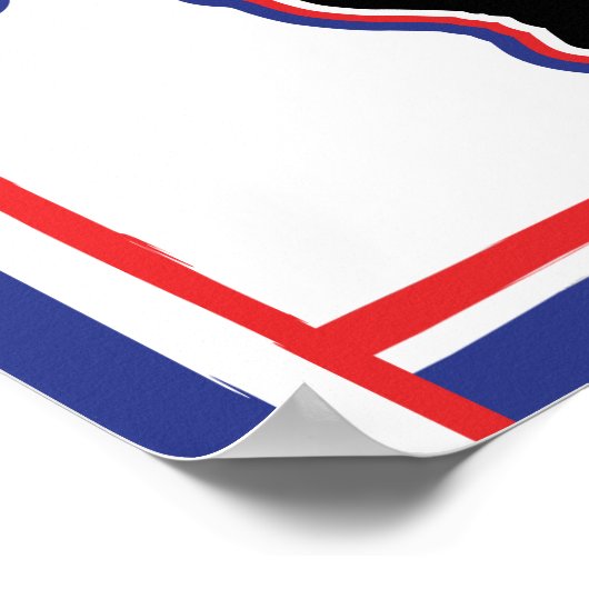 Ninja Warrior Birthday Party Red & Blue Poster (Hoek)