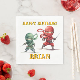 Ninja Warrior Birthday Party Servet