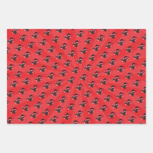 Ninja Warrior Birthday Party Wrapping Paper (Voorkant 3)
