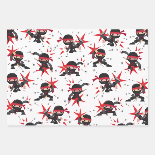 Ninja Warrior Birthday Party Wrapping Paper (Voorkant)