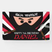 Ninja Warrior Birthday Spandoek (Horizontaal)