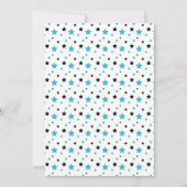 Ninja Warrior Boy Verjaardagsfeestje Zwart & Blauw Kaart (Achterkant)