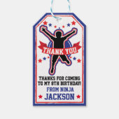 Ninja Warrior Boys Bedankt Labels Cadeaulabel (Voorkant)