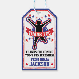 Ninja Warrior Boys Bedankt Labels Cadeaulabel