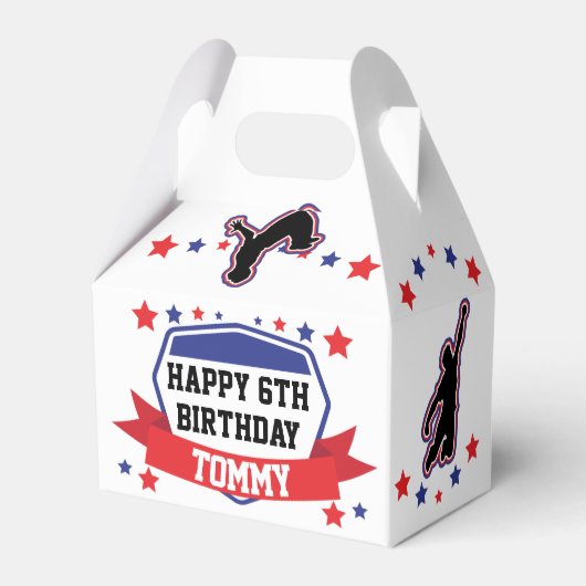 Ninja Warrior Boys Birthday Bedankdoosjes (Achterkant)