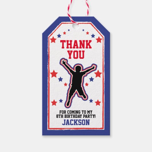 Ninja Warrior Boys Birthday Cadeaulabel (Voorkant)