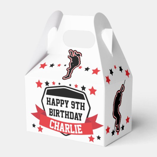 Ninja Warrior Boys Birthday Favor Box Bedankdoosjes (Voorkant Zijde)