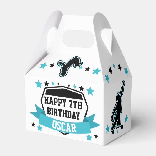 Ninja Warrior Boys Birthday Favour Box Bedankdoosjes (Achterkant)
